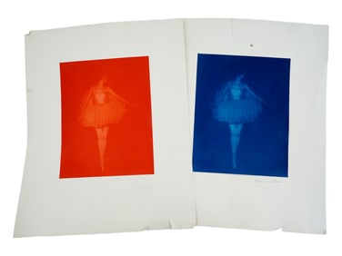 VINTAGE BALLERINA PRINTS SIGNED RUFUS JAMES FOSTER