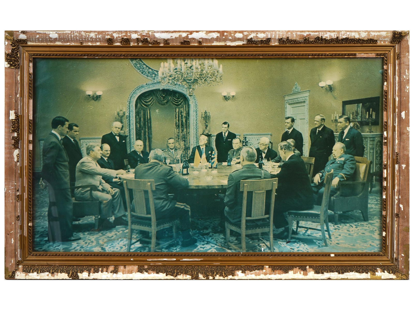 LIBERATION SOVIET RUSSIAN WWII MOVIE PHOTO PRINT: Color offset print on paper. The photo print represents a scene from Liberation, a 1970s Soviet film series directed by Yuri Ozerov. The movie is about the liberation of the Soviet Unions territory an