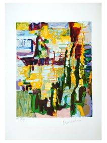 ABSTRACT LITHOGRAPH POSTER PIERRE ANDRE DE WISCHES