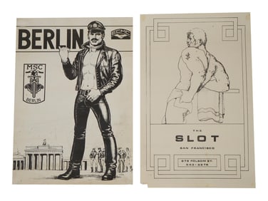 VINTAGE BERLIN MSC TOM OF FINLAND AND THE SLOT POSTERS