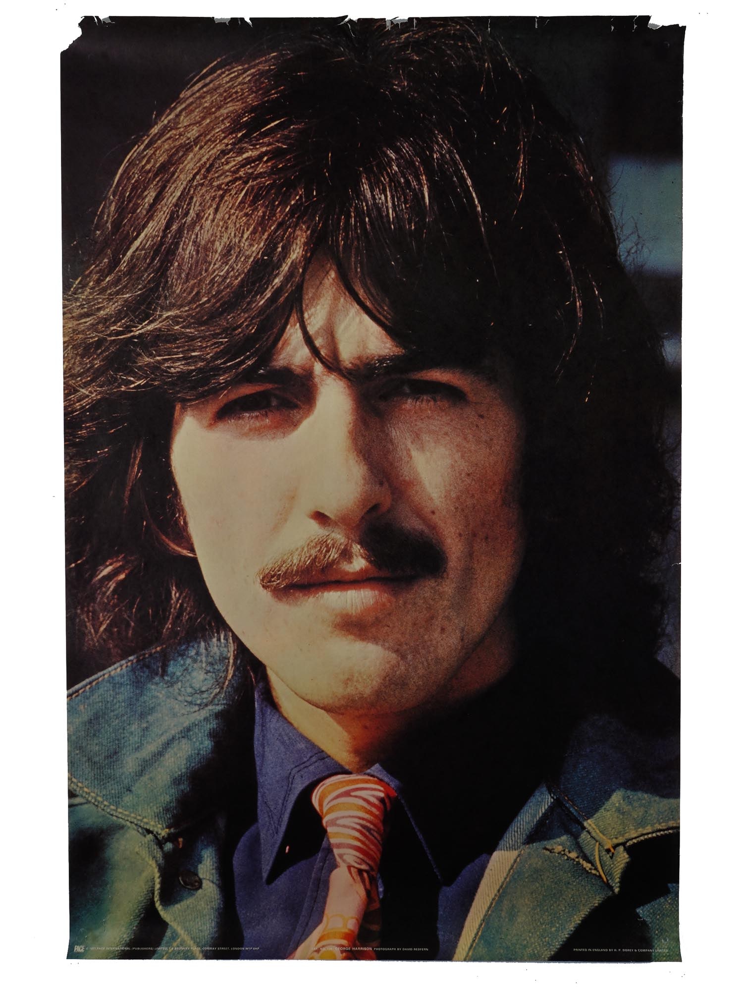 GEORGE HARRISON BEATLES MERCHANDISING PHOTO POSTER (1 of 6)