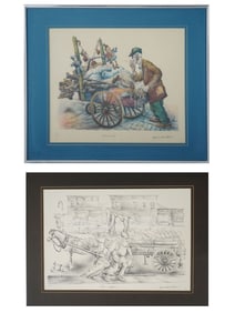 SEYMOUR ROSENTHAL AMERICAN STREET SCENE LITHOGRAPHS