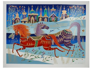 YURI GORBACHEV RUSSIAN LTD COLOR LITHOGRAPH