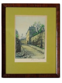 FRENCH ETCHING BY GEN PAUL PAUL TRELADE SIGNED