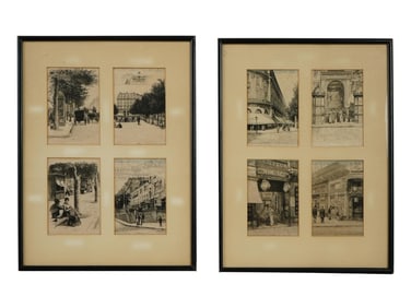 FRENCH PARIS ETCHINGS BY ADOLPHE MARTIAL POTEMONT
