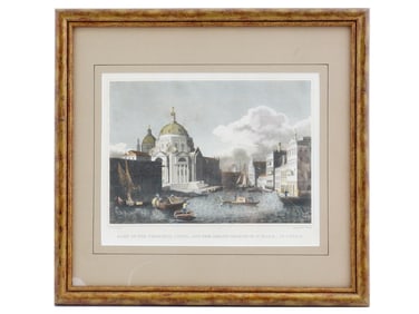 ENGLISH HAND PAINTED ENGRAVING AFTER WILLIAM CRAIG