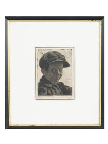AMERICAN JOSEPH MARGULIES BOY PORTRAIT ETCHING