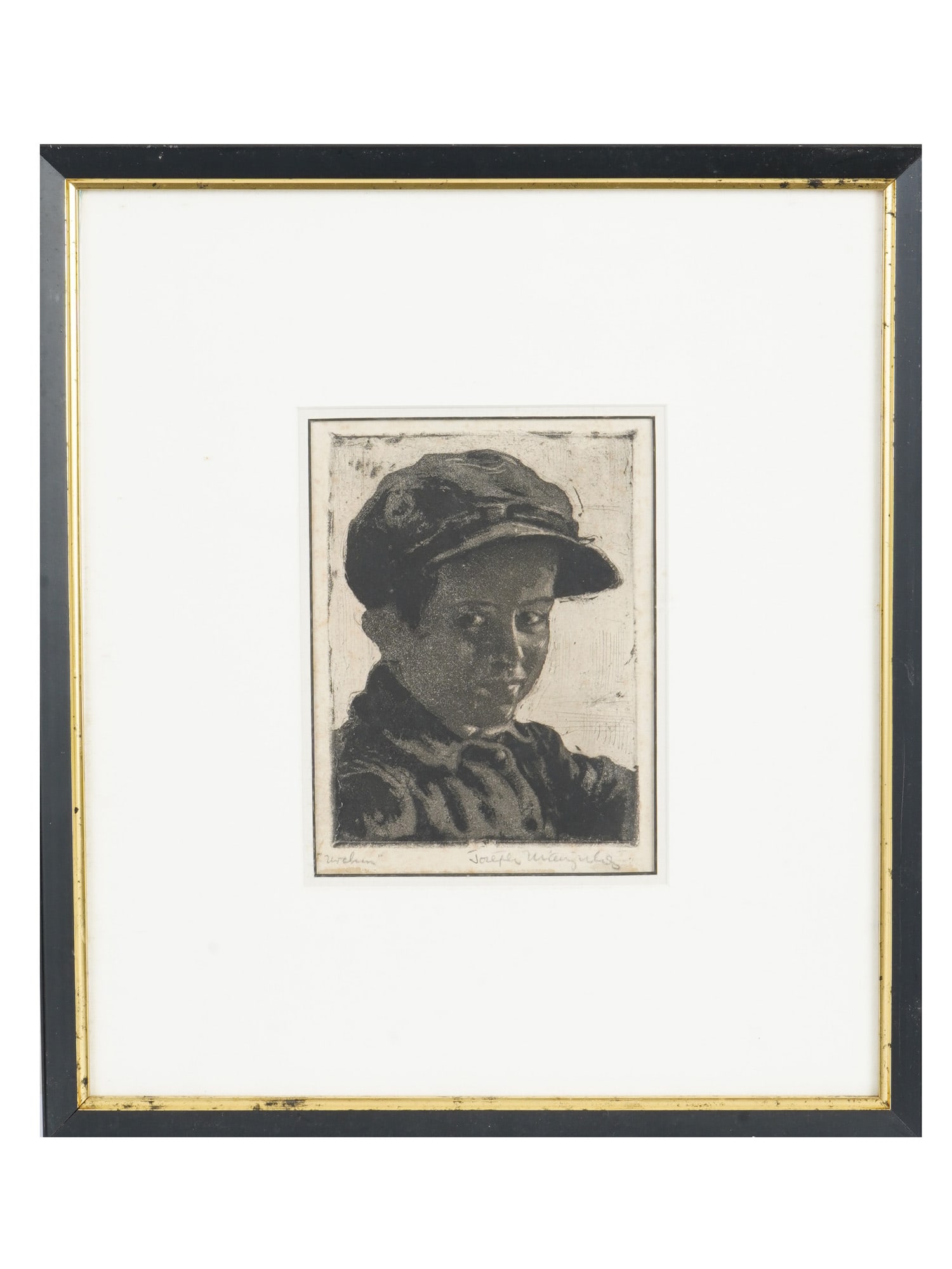 AMERICAN JOSEPH MARGULIES BOY PORTRAIT ETCHING (1 of 4)