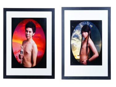 PAIR OF TAIWANESE MALE PORTRAIT PHOTOS BY GAO YUAN