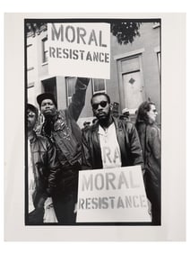 VINTAGE AMERICAN PHOTO MORAL RESISTANCE GROUP 1987