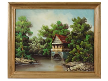 VTG RURAL LANDSCAPE OIL PAINTING SIGNED ANDERSON