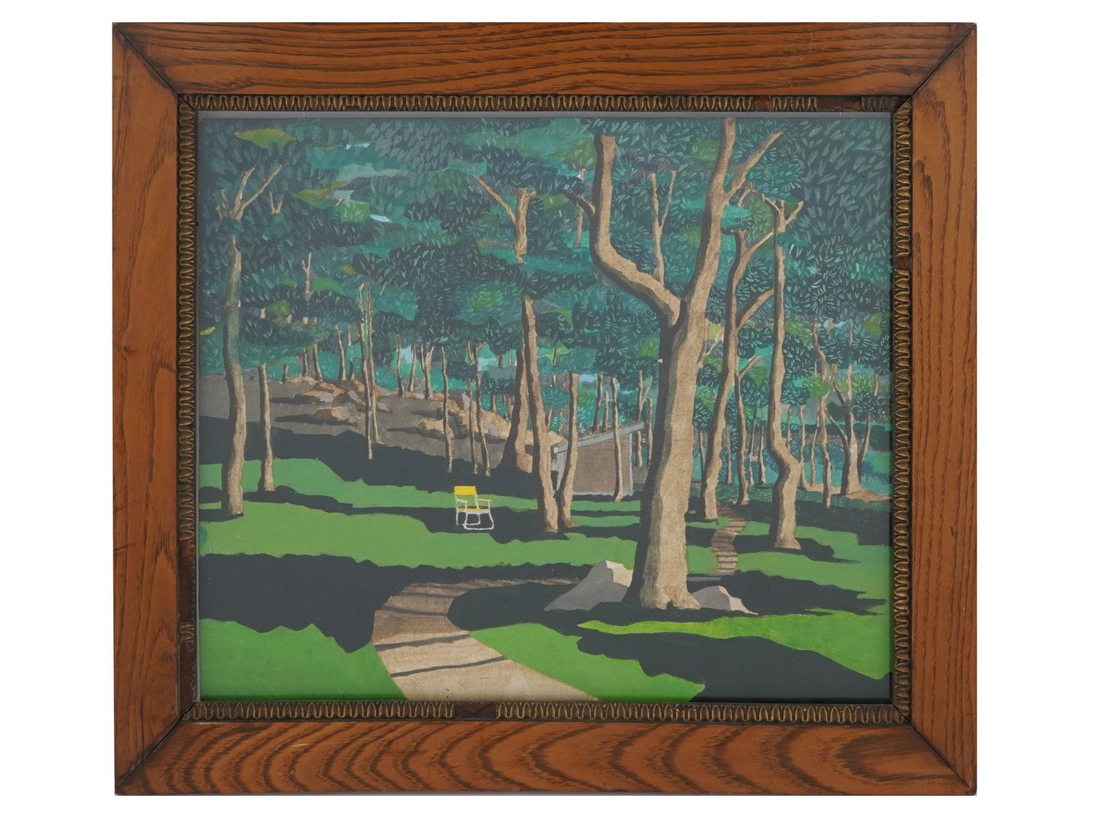 EXPRESSIONIST MANNER LANDSCAPE ACRYLIC PAINTING (1 of 3)