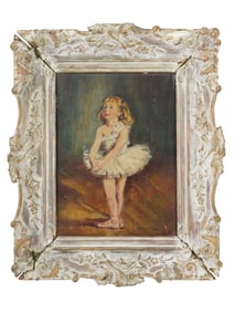 M WHETSTONE OIL ON CANVAS BALLERINA PORTRAIT PAINTING