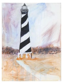 CONTEMPORARY NAUTICAL LANDSCAPE ACRYLIC PAINTING