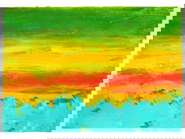 ABSTRACT AMERICAN ACRYLIC PAINTING SIGNED HELEN KHAL