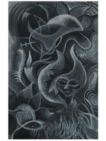 CONTEMPORARY OIL PAINTING ABSTRACT COMPOSITION