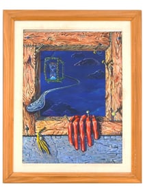 ATTR TO SYDELL POLLACK SURREAL AMERICAN OIL PAINTING