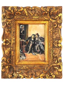 MID CENTURY JUDAICA OIL PAINTING SIGNED HAUSER