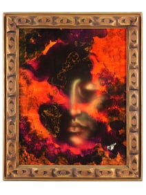 VINTAGE AMERICAN LESTER RUSSON ACRYLIC PAINTING 1969