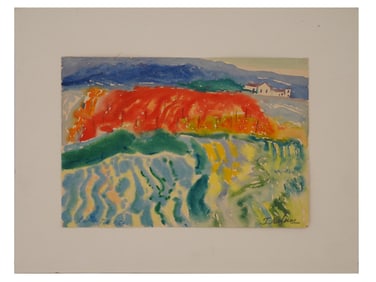 GAVRIIL MALYSH RUSSIAN LANDSCAPE WATERCOLOR PAINTING