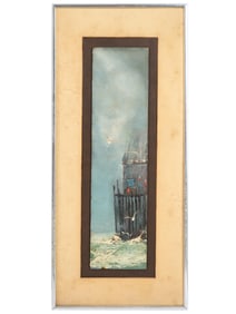 LYMAN HOPI FRITZ HOPKINS AMERICAN MARINE OIL PAINTING