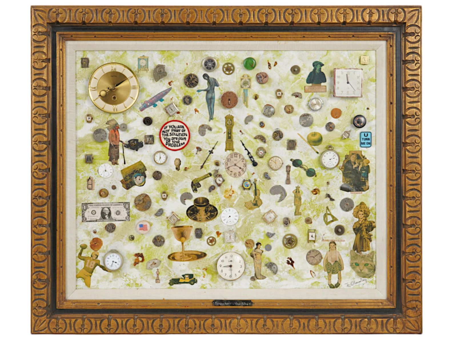 SURREALIST ASSEMBLAGE ARTWORK SIGNED M. BLOOMBERG (1 of 10)