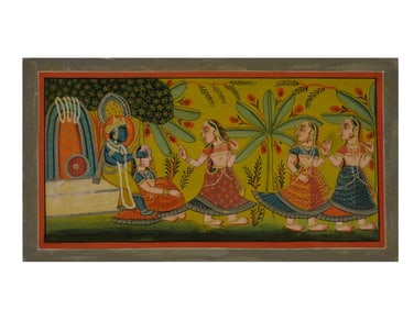 INDIAN KOTA SCHOOL MIXED MEDIA MINIATURE PAINTING