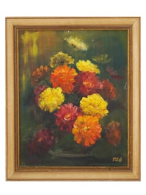 FLORAL STILL LIFE OIL PAINTING SIGNED BY THE ARTIST