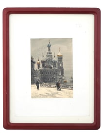 RUSSIAN LANDSCAPE WATERCOLOR PAINTING SIGNED