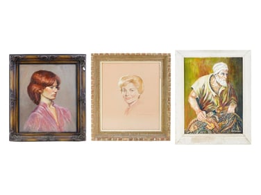 AMERICAN PAINTING W.H. STINSON AND TWO FEMALE PORTRAITS