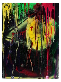 JUSTIN OBRADOVIC CANADIAN ABSTRACT MIXED MEDIA PAINTING