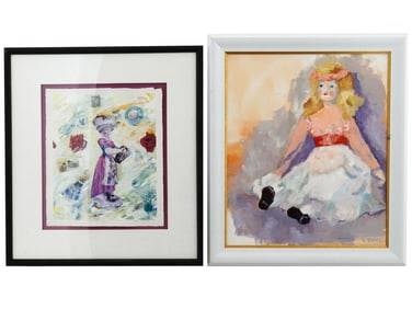 VINTAGE OIL ON MASONITE AND MIXED MEDIA PAINTINGS