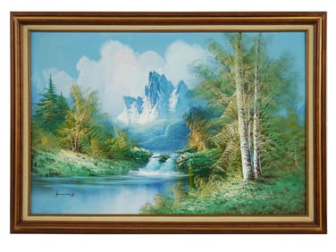 CONTEMPORARY LANDSCAPE PAINTING SIGNED AND FRAMED