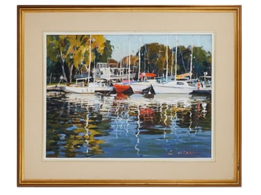 MODERN CHINESE CANADIAN OIL PAINTING BY CHUI WANG