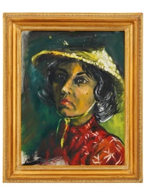 OIL PORTRAIT PAINTING ATTR TO JACQUES ZUCKER