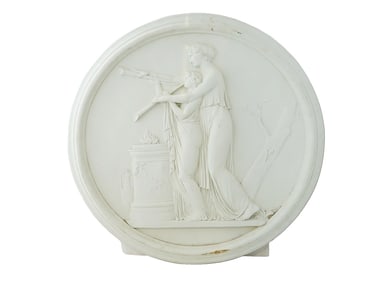 VINTAGE NEOCLASSICAL PLASTER RELIEF WALL PLAQUE