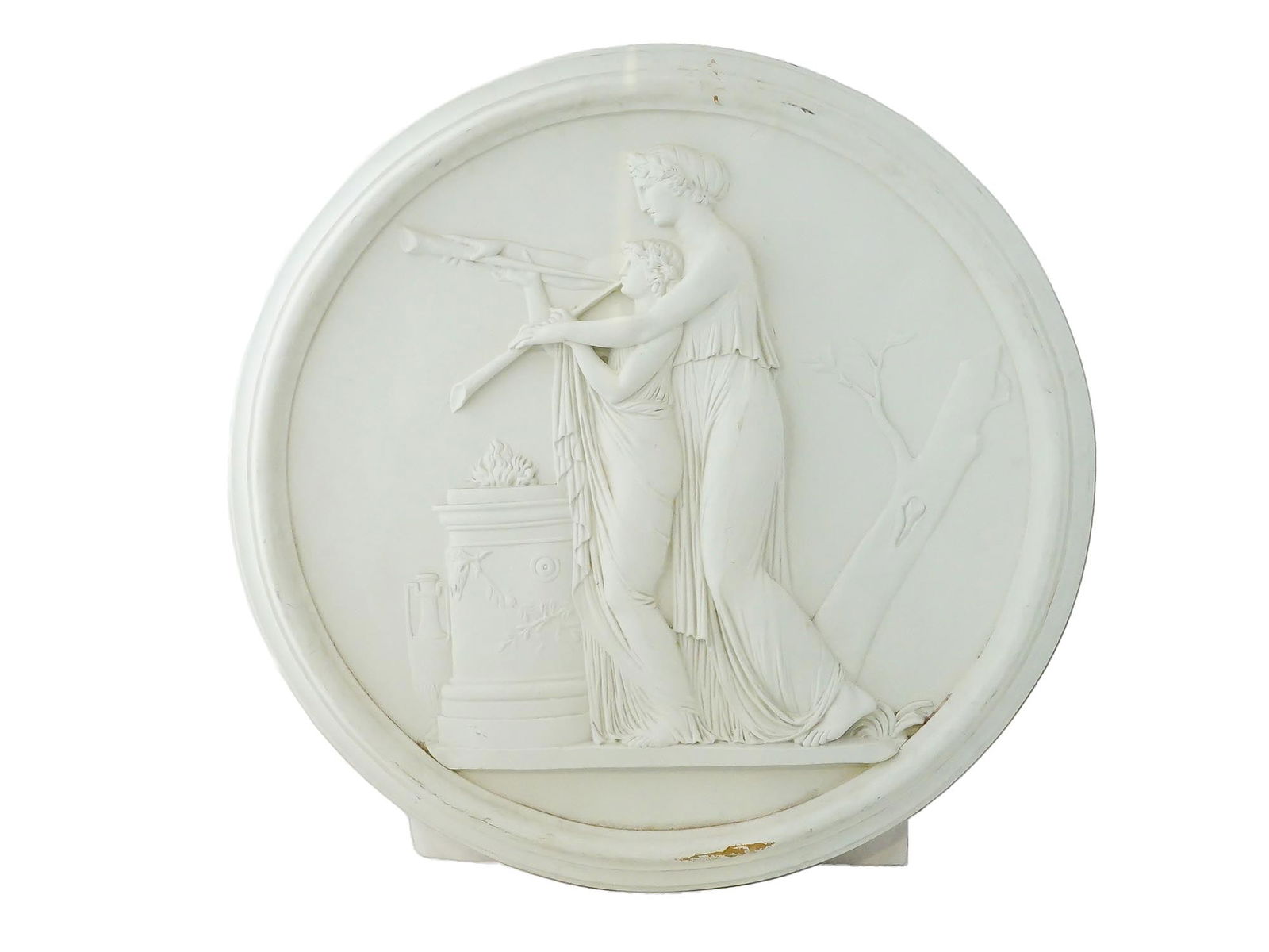 VINTAGE NEOCLASSICAL PLASTER RELIEF WALL PLAQUE (1 of 4)