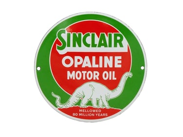 SINCLAIR OPALINE MOTOR OIL ENAMEL TIN METAL SIGN