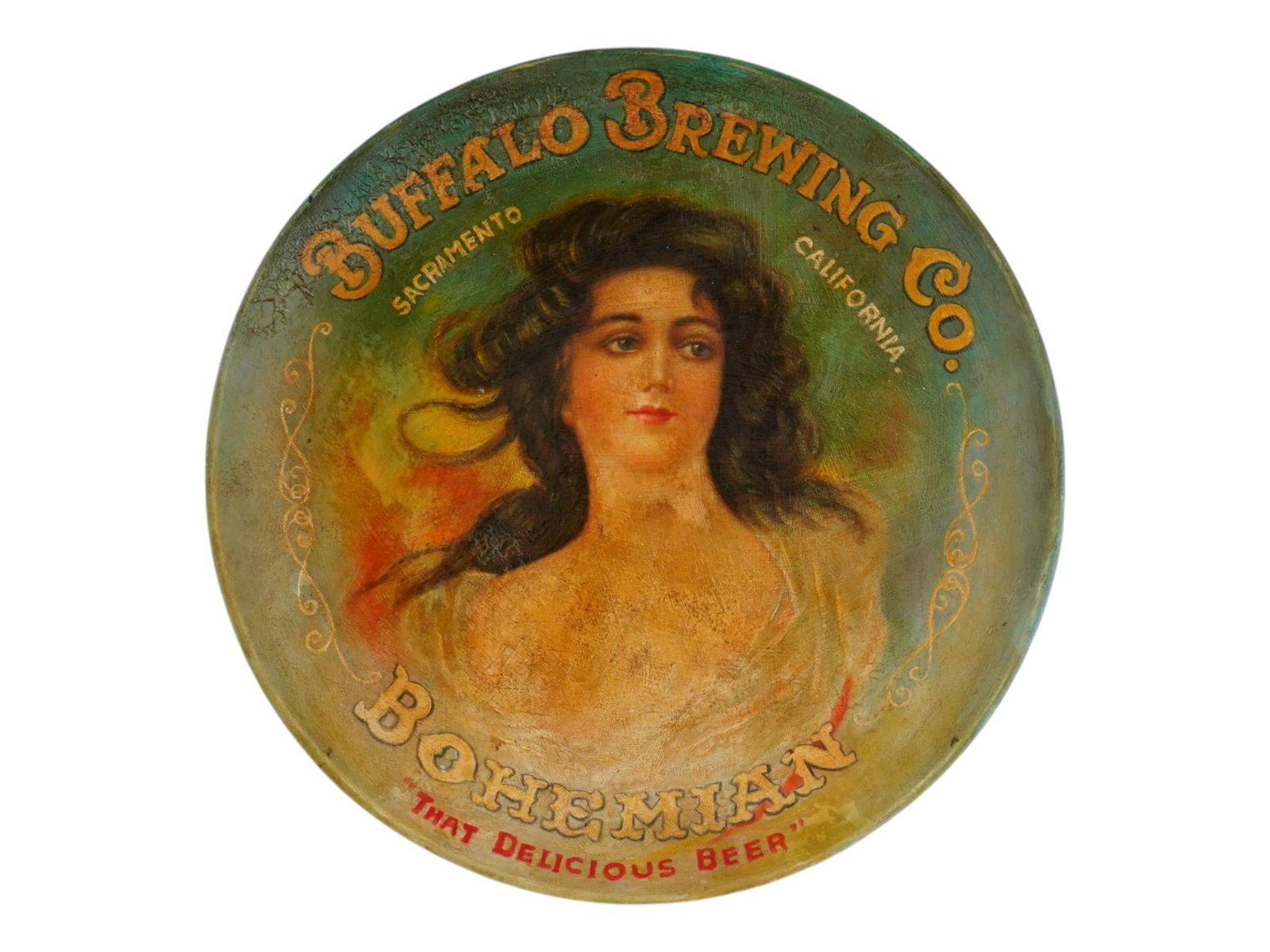 AMERICAN BUFFALO BREWING CO ADVERTISING ENAMEL SIGN (1 of 4)