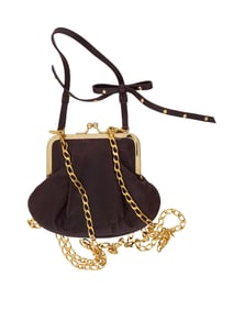 EMPORIO ARMANI LEATHER CLUTCH BAG ON CHAIN