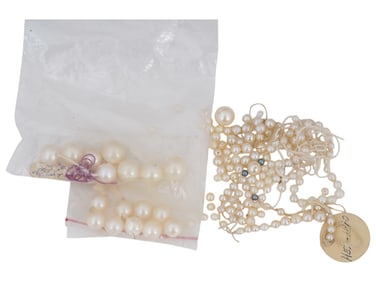 COLLECTION OF NATURAL PEARL BEADS FOR NECKLACE