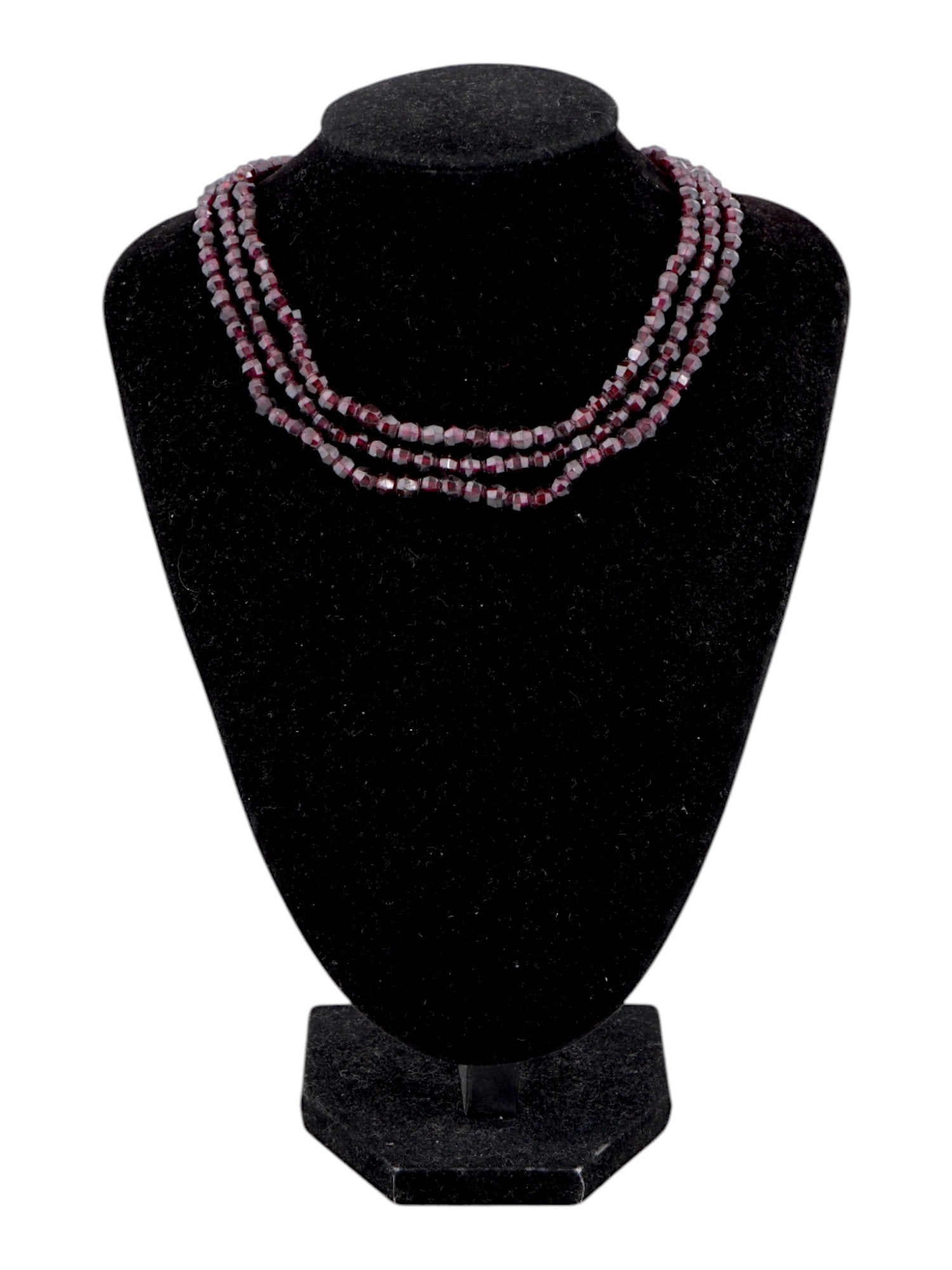 STRING OF FACETED GARNET BEADS FOR NECKLACE (1 of 4)