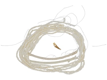 VINTAGE JEWELRY STRING WITH ASSORTED PEARL BEADS
