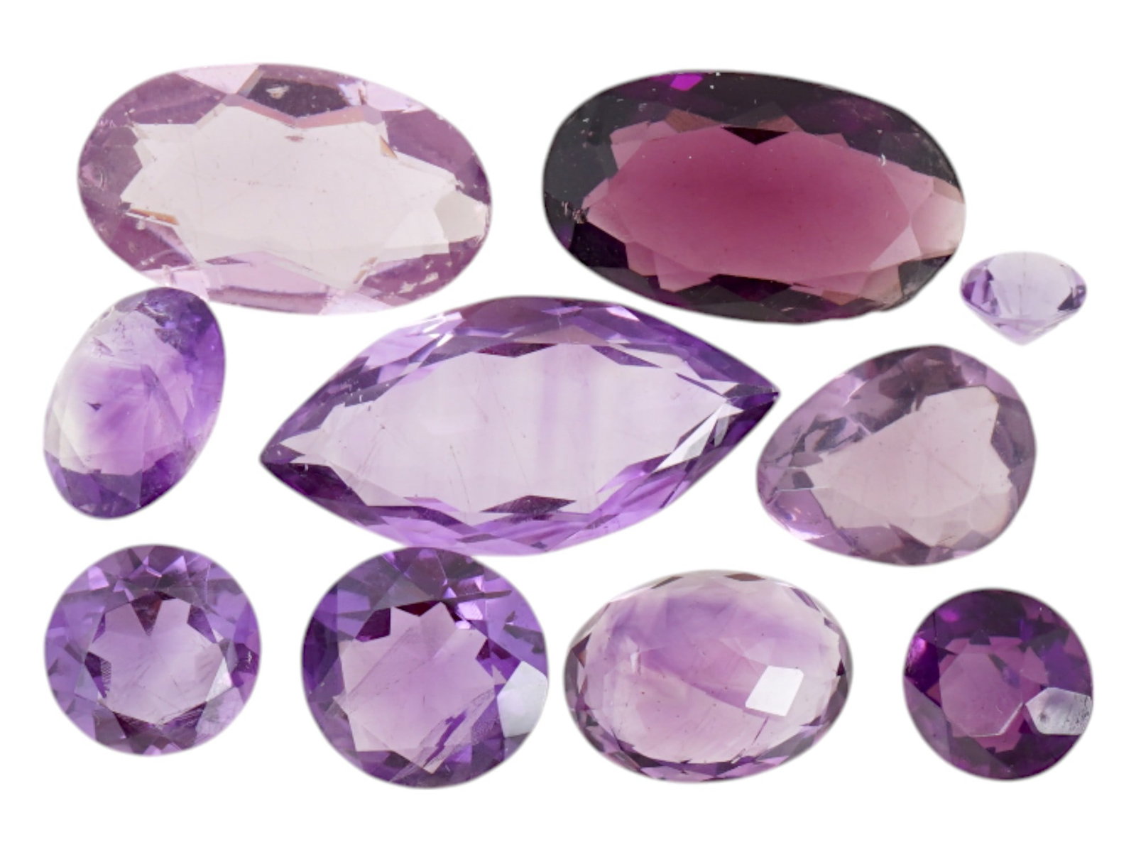 COLLECTION OF VARIOUS FACETED AMETHYST BEADS (1 of 3)