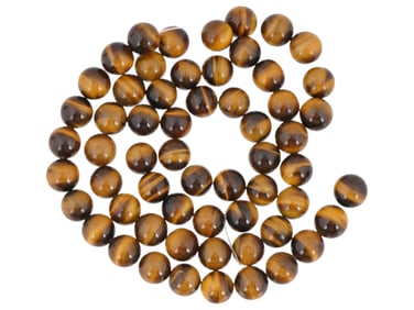 SET OF CARVED TIGERS EYE BEADS FOR JEWELRY DESIGNS