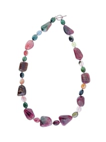 VINTAGE BEADED DESIGN COSTUME JEWELRY NECKLACE