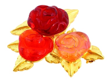 RARE FRENCH DOLCE VITA PARIS COSTUME JEWELRY BROOCH