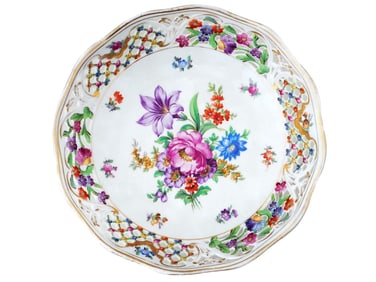 DRESDEN SCHUMANN MANNER RETICULATED PORCELAIN BOWL