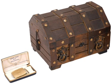 WESTINGHOUSE GOLD FILLED BELT BUCKLE AND JEWELRY BOX