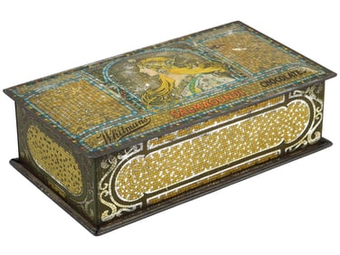 MUCHA ART NOUVEAU WHITMANS SALMANGUNDI CHOCOLATE TIN BOX